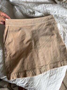 Boden Corduroy Mini Skirt Blush Beige